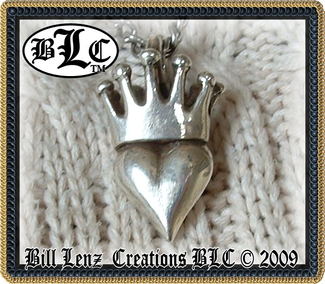 Bill Lenz Crowned Heart Pendant