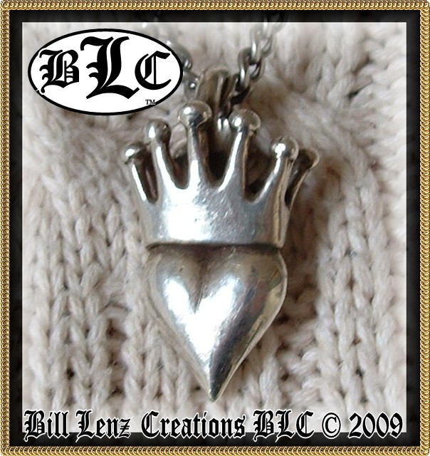 Bill Lenz Crowned Heart Pendant