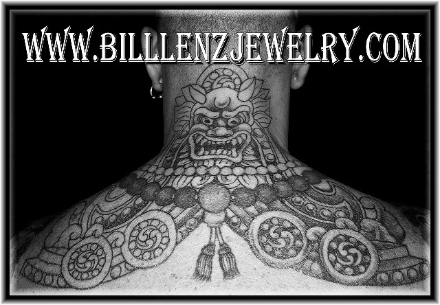 Bill's Back Neck Tattoo in Progress