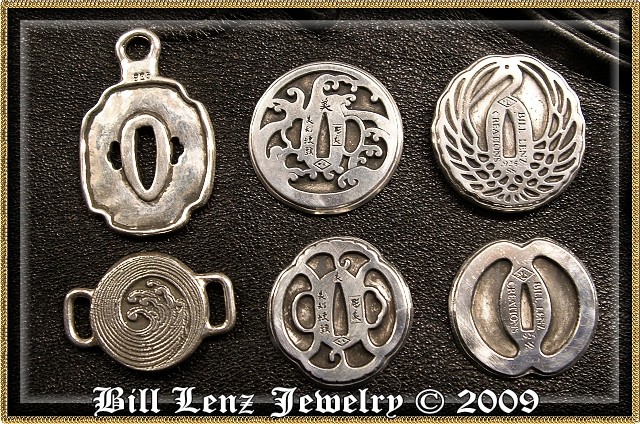 Bill Lenz Tsuba Pendant or Bracelet Set