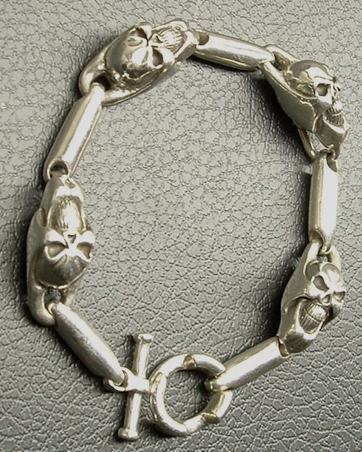 4 Grinnin' Skulls Bracelet