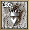 Bill Lenz Crowned Heart Pendant