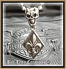 Bill Lenz Demon Skull Bale Fleur De Lis Pendant